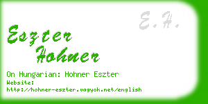 eszter hohner business card